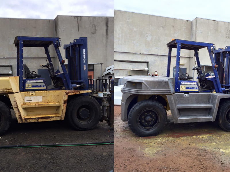 Commercial industrial blasting result