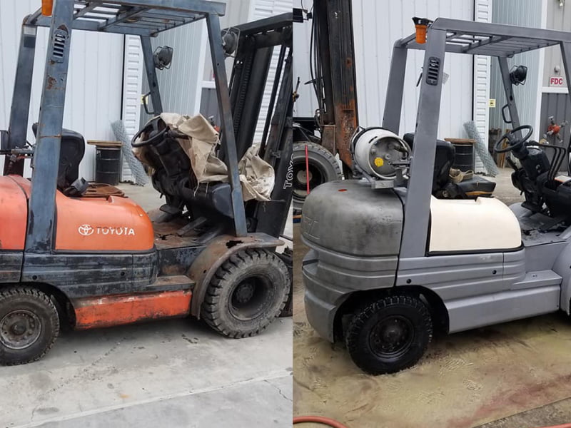Industrial surface preparation project